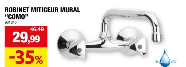 Offre: Robinet mitigeur mural "como"