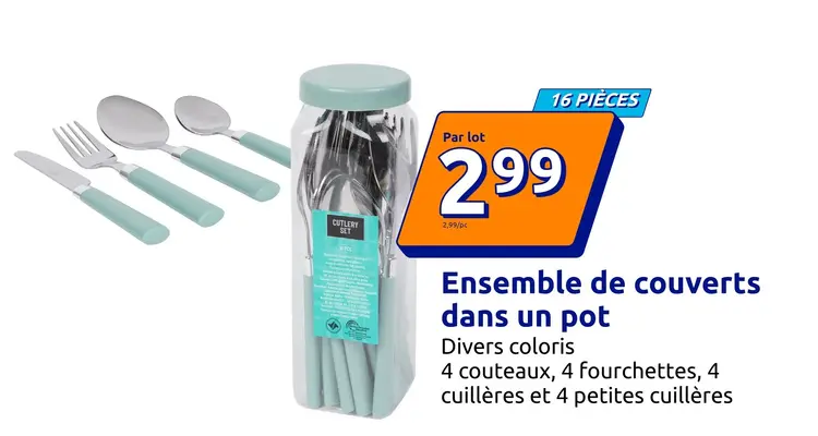 Offre: Ensemble de couverts dans un pot