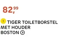 Aanbieding: TIGER TOILETBORSTEL MET HOUDER BOSTON