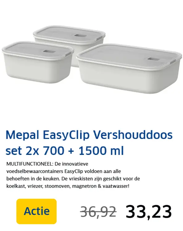 Aanbieding: EasyClip Vershouddoos
