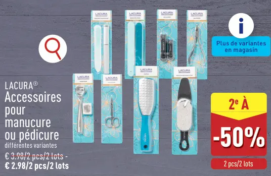 Offre: Accessoires pour manucure ou pédicure