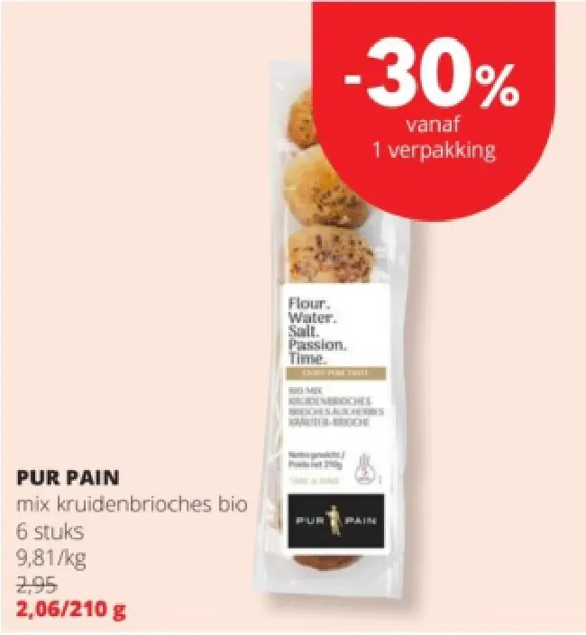 Promotie: Mix kruidenbrioches bio 6 stuks