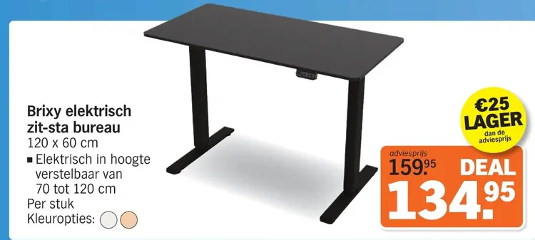 Aanbieding: Brixy Elektrisch zit-sta bureau