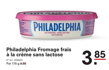 Offre: Philadelphia Fromage frais à la crème sans la