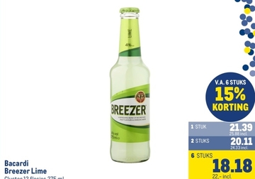 Aanbieding: Bacardi Breezer Lime