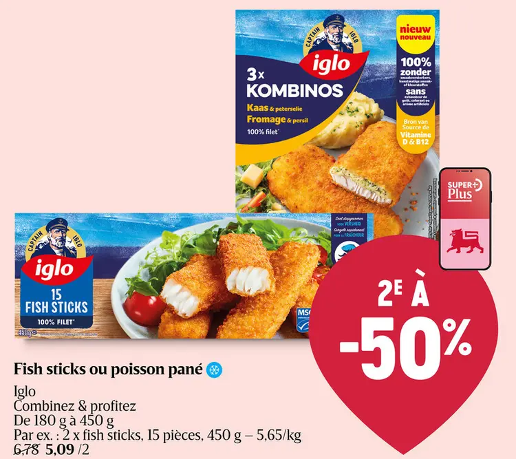 Offre: Fish sticks ou poisson pané
