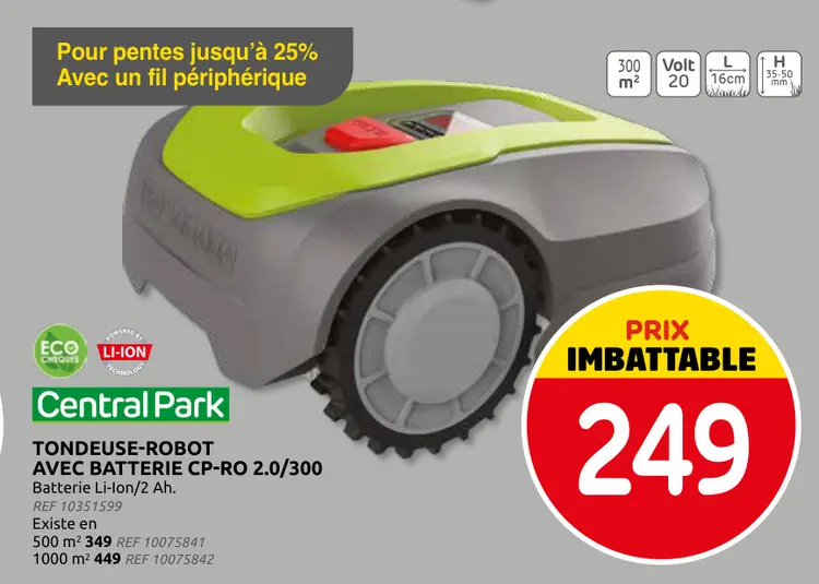 Promotie: Tondeuse-robot avec batterie cp-ro 2.0/300