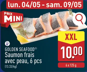 Offre: Saumon frais avec peau