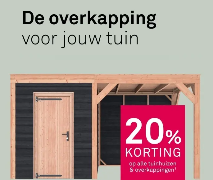 Aanbieding: Alle tuinhuizen & overkappingen