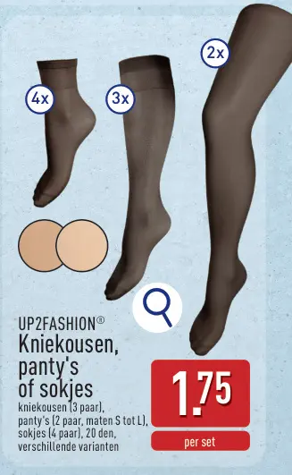 Promotie: Kniekousen, panty's of sokjes