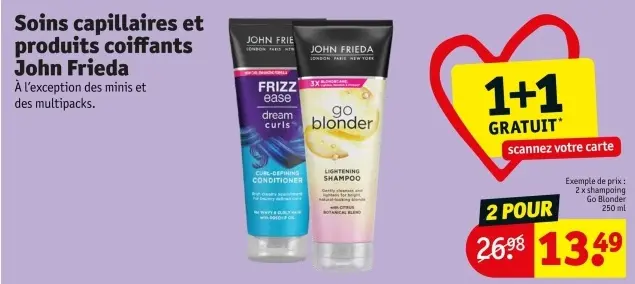 Offre: Soins capillaires et produits coiffants