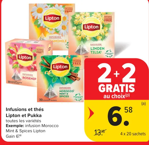 Offre: Infusions et thés