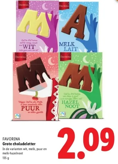 Aanbieding: Grote chocoladeletter