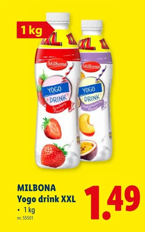 Promotie: MILBONA Yogo drink XXL