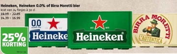 Aanbieding: Heineken, Heineken 0.0% of Birra Moretti bier