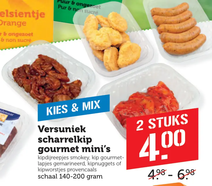 Aanbieding: Versuniek scharrelkip gourmet mini's