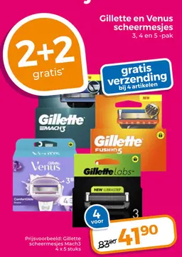 Aanbieding: Gillette en Venus scheermesjes