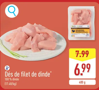 Offre: Dés de filet de dinde