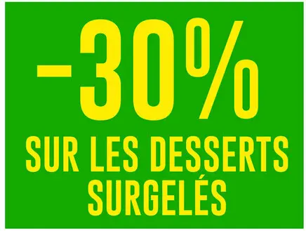 Offre: Desserts surgelés