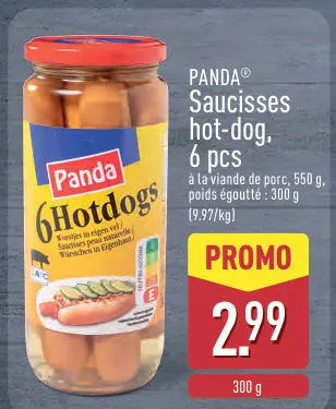 Offre: Saucisses hot-dog