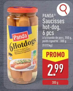 Offre: Saucisses hot-dog