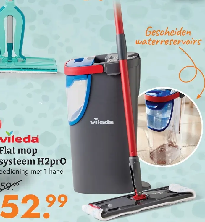 Aanbieding: Flat mop systeem H2prO