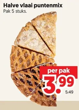 Aanbieding: Halve vlaai puntenmix