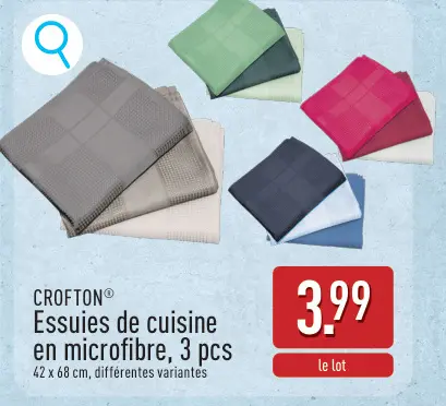 Offre: Essuies de cuisine en microfibre