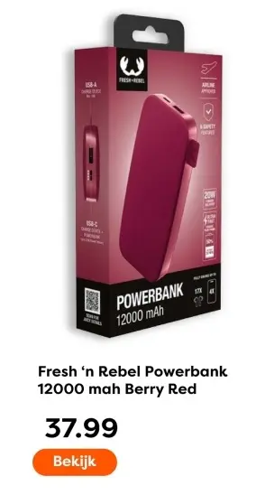 Aanbieding: Fresh 'n Rebel Powerbank