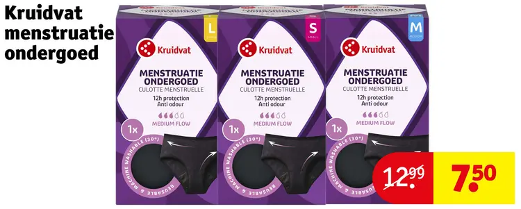 Aanbieding: menstruatie ondergoed