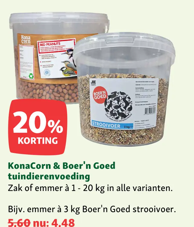 Aanbieding: KonaCorn & Boer'n Goed tuindierenvoeding