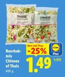 Aanbieding: Roerbakmix Chinees of Thais