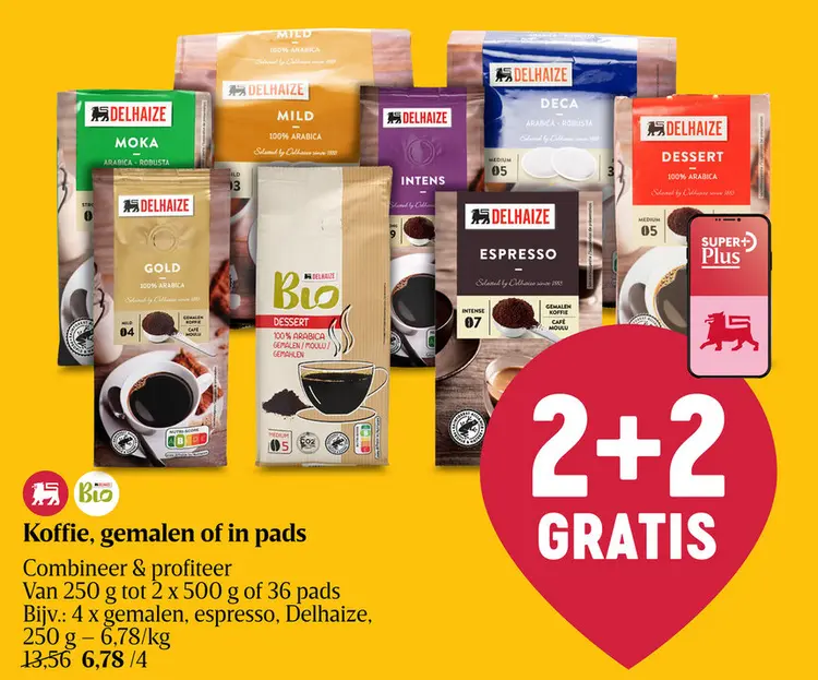 Promotie: Koffie, gemalen of in pads