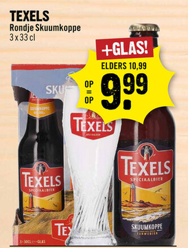 Aanbieding: Texels Skuumkoppe + Glas 3 x 30 cl