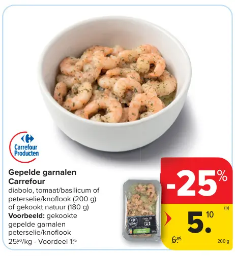 Promotie: Gepelde garnalen