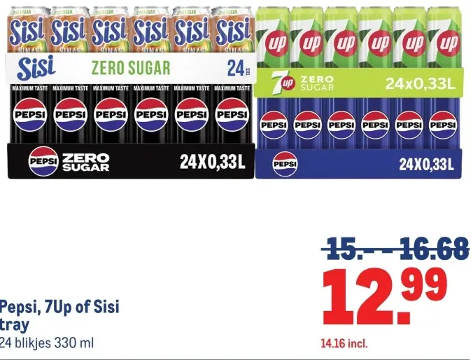Aanbieding: Pepsi, 7Up of Sisi