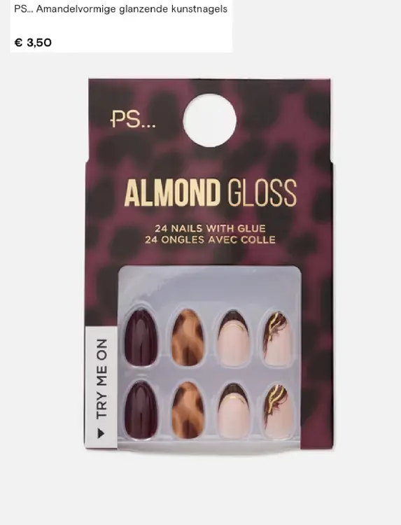 Promotie: Amandelvormige glanzende kunstnagels