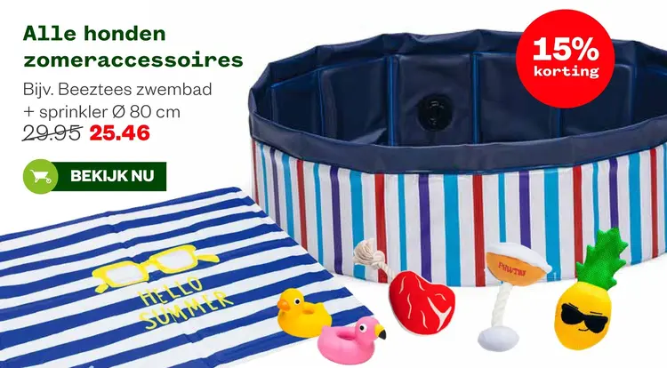 Aanbieding: Beeztees zwembad + sprinkler