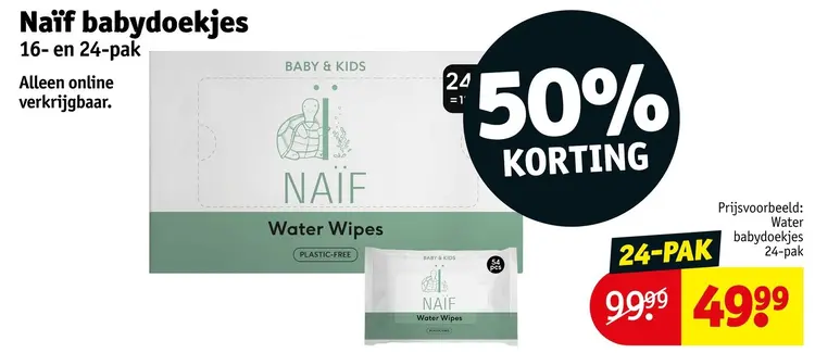 Aanbieding: Naïf babydoekjes