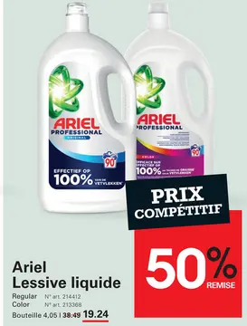 Offre: Ariel Lessive liquide