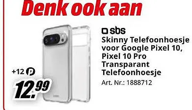 Aanbieding: Skinny Telefoonhoesje voor Google Pixel 10, P