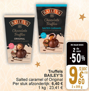 Aanbieding: Truffels BAILEY'S Salted caramel of Original