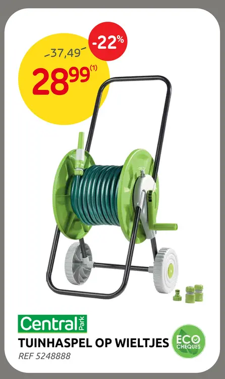 Promotie: Tuinhaspel op wieltjes