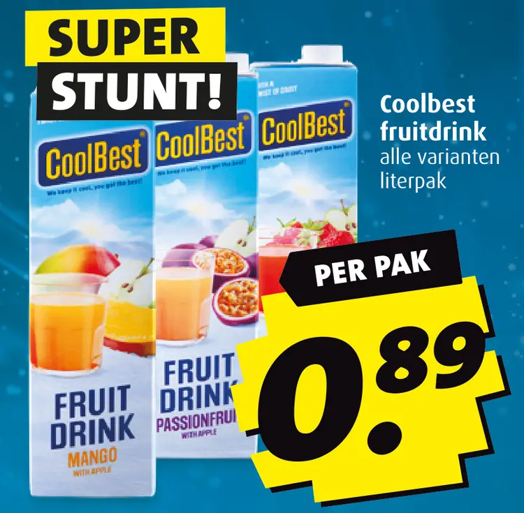 Aanbieding: Coolbest fruitdrink