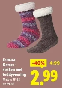 Aanbieding: Damessokken met teddyvoering
