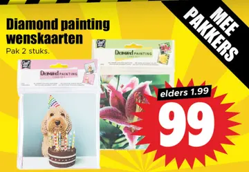 Aanbieding: Diamond painting wenskaarten