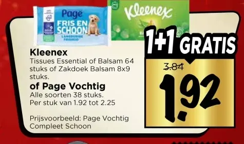 Aanbieding: Kleenex of Page Vochtig