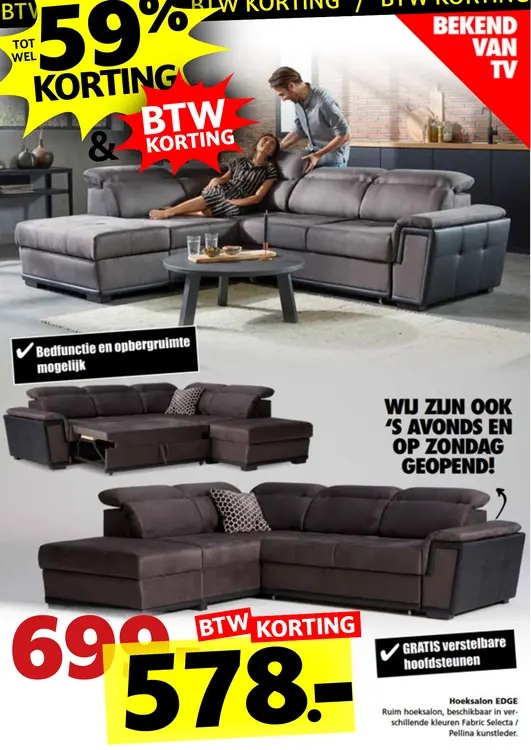 Promotie: Hoeksalon EDGE