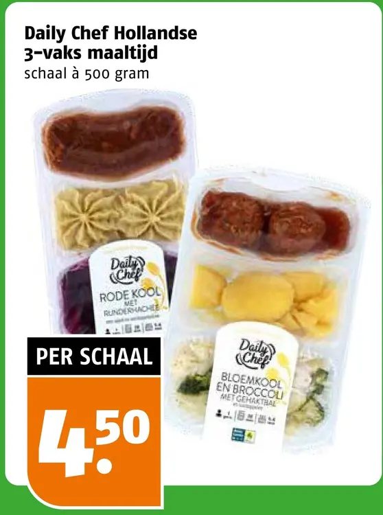Aanbieding: Hollandse 3-vaks maaltijd