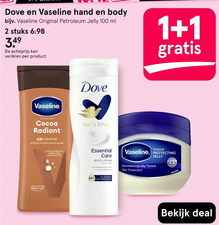 Aanbieding: Dove en Vaseline hand en body
